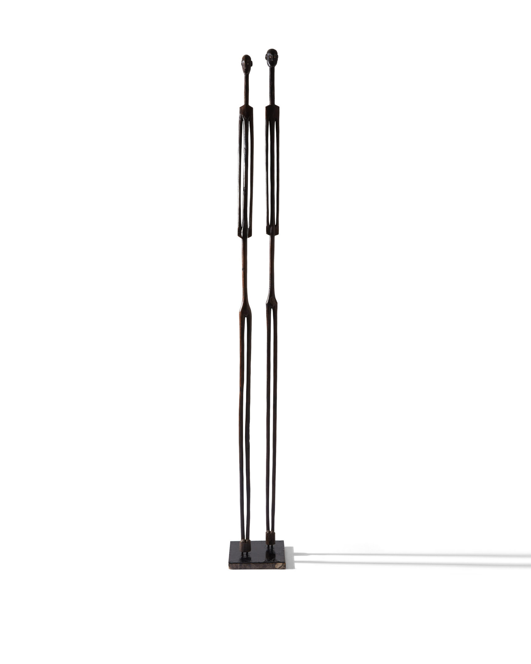 Pair of Nyamwezi Figures — wide shot